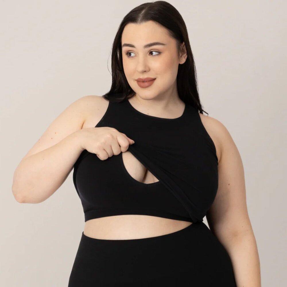 Sublime® Bamboo Maternity & Nursing Longline Bra - Size Medium, Busty